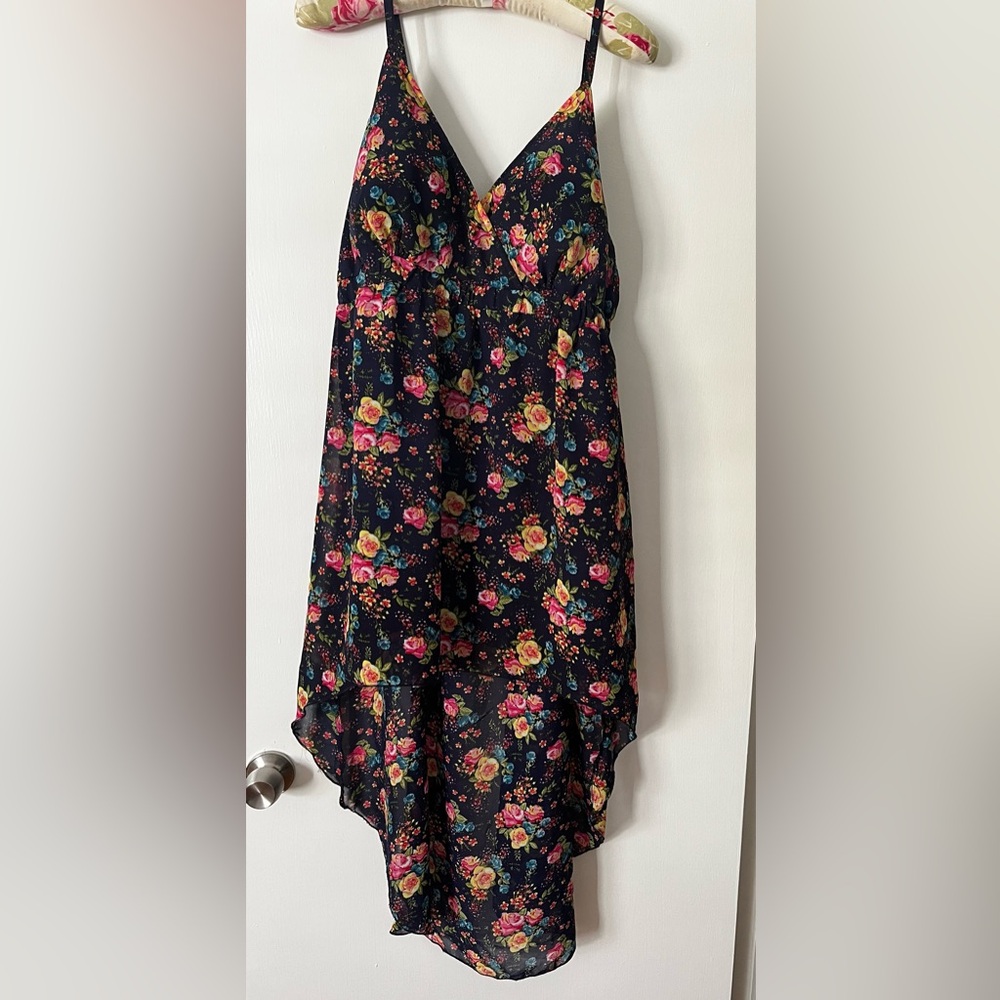 Alisha & Chloe Spaghetti Strap Asymmetrical Floral Sumer Dress
